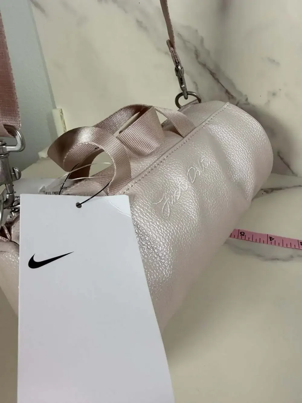 Nike Clash Mini Barrel Bag Pink Metallic Crossbody Duffel